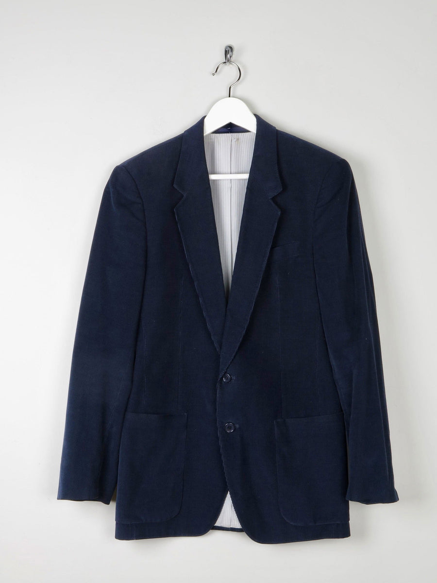 Men s 1970s Vintage Corduroy Jacket Navy 38 S