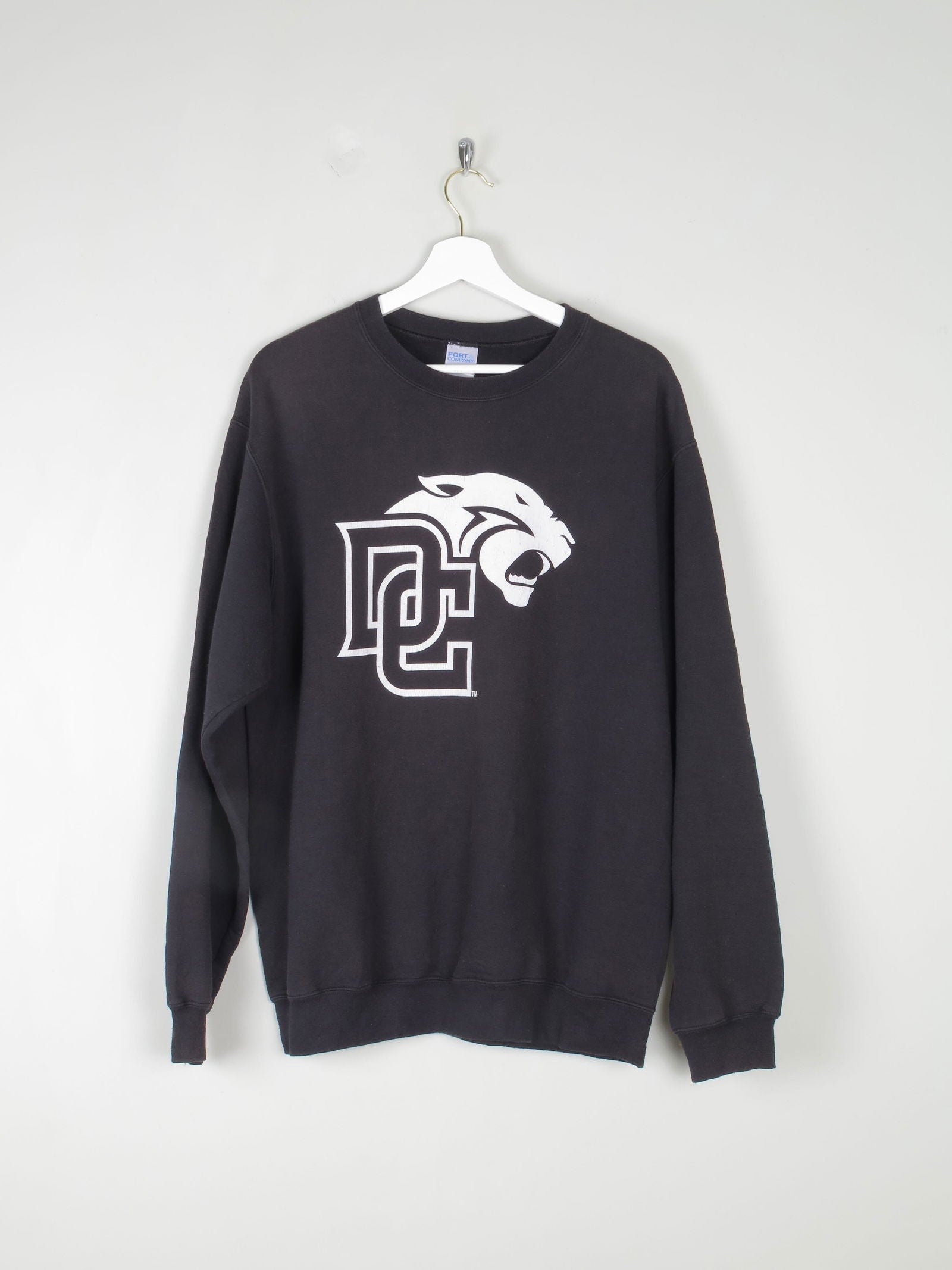 Men s Black Vintage Sweatshirt With Logo L