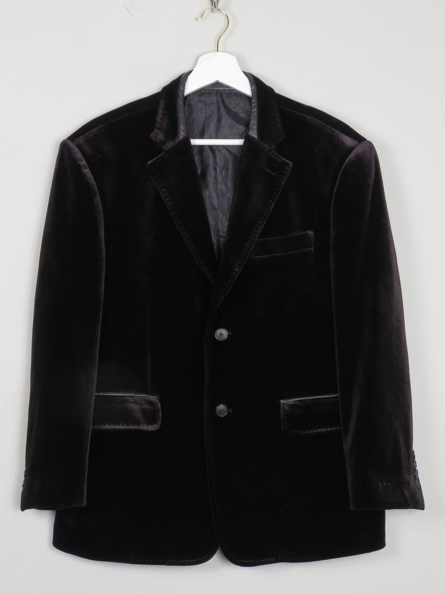 Men s Black Vintage Velvet Jacket 40