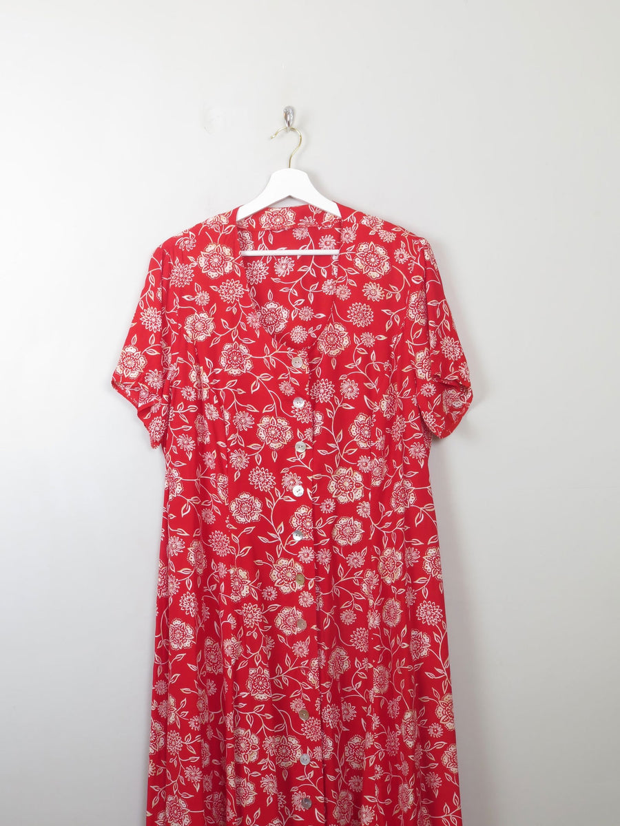90s tea dress Urban Outfitters Archive '90s Mono Daisy Scoop Neck Tea Dress