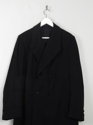 Men's Vintage Black Victorian Frock Coat S - The Harlequin