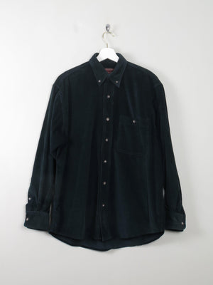 Men's Vintage Cord Green Shirt S - The Harlequin