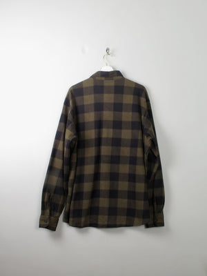 Men's Vintage Green & Black Check Wrangler Flannel Shirt XL - The Harlequin