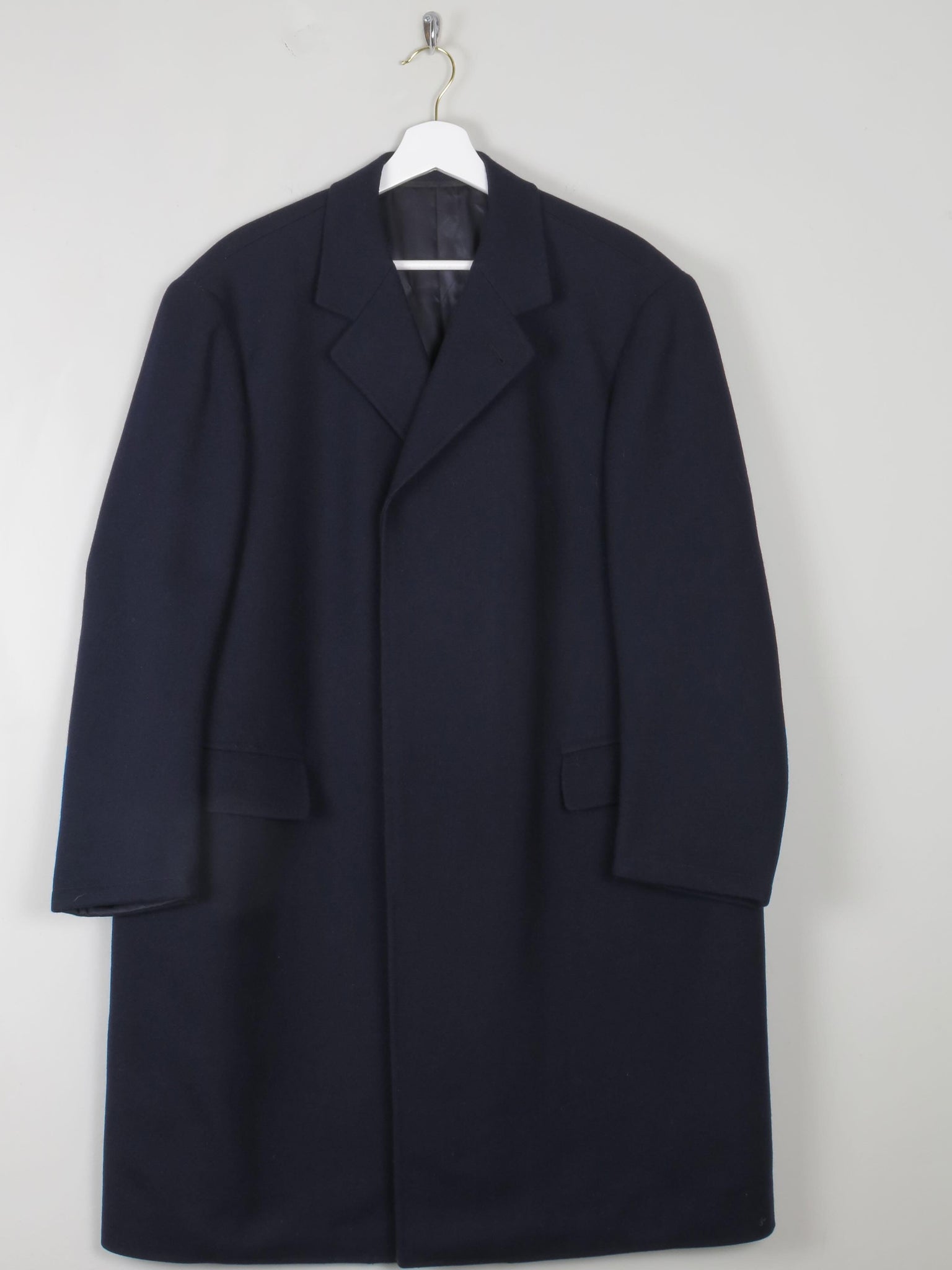 Men's Vintage Navy Wool Coat XL/XXL - The Harlequin