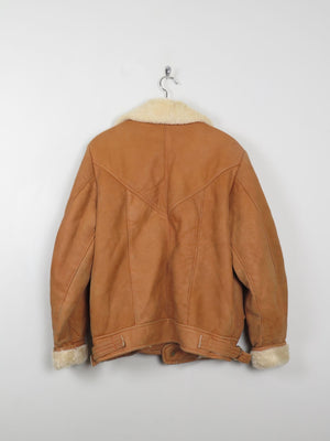 Men's Vintage Sheepskin Aviator Style Jacket S - The Harlequin