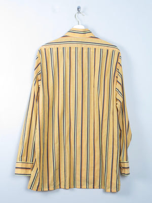 Men's Vintage Striped Yellow Shirt XL - The Harlequin