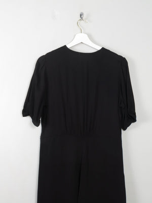 Vintage 1940s  Style Black Dress Just In Case L - The Harlequin