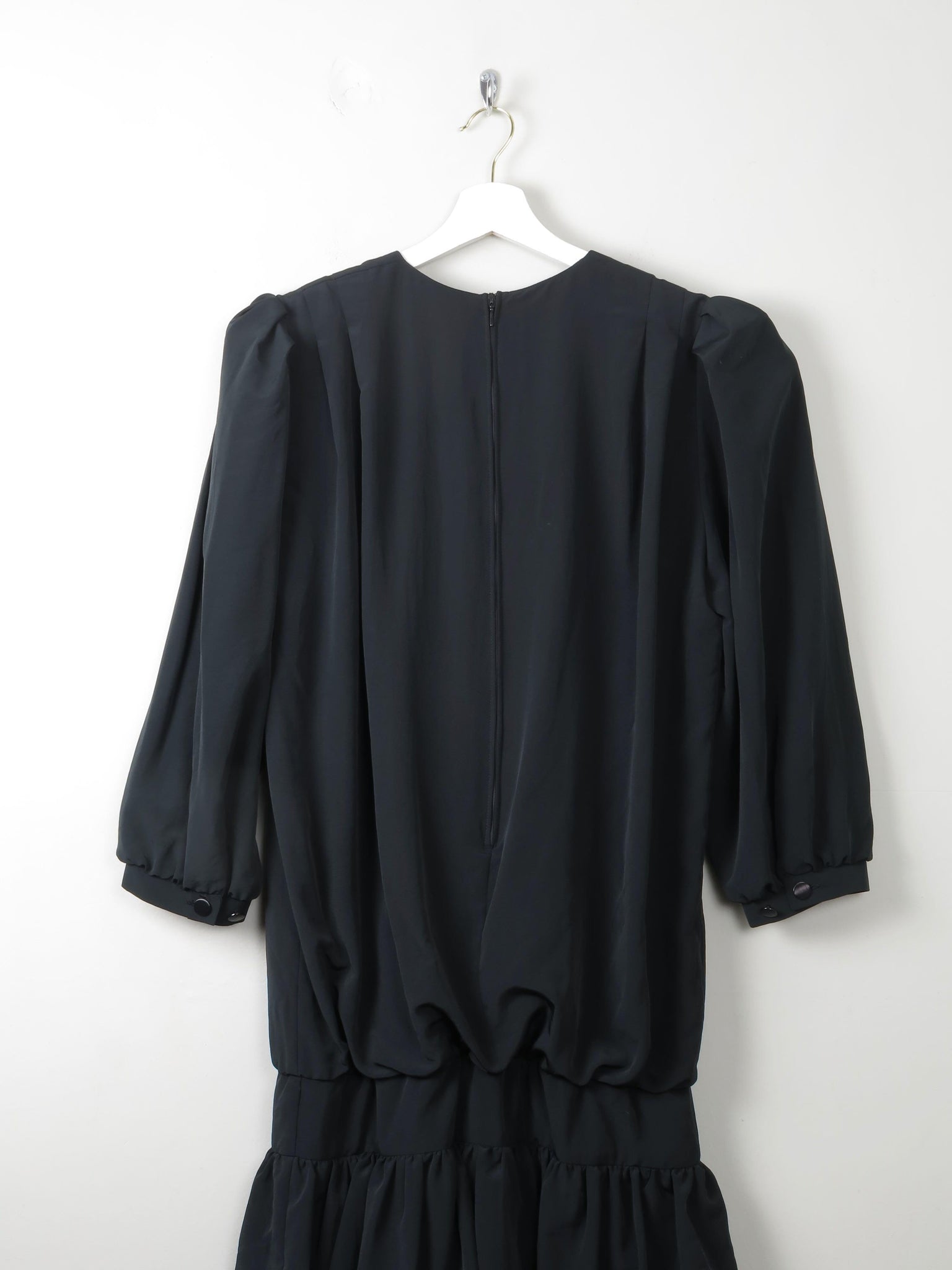 Vintage Black 1980s Dress 10 - The Harlequin