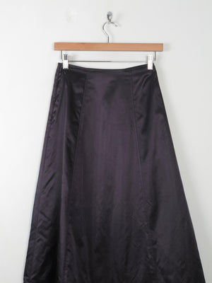 Vintage Black Satin Full Skirt 25"W - The Harlequin