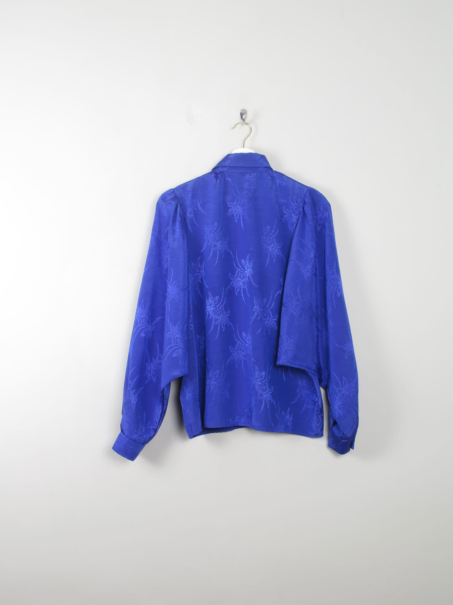 Vintage Blue Patterned Blouse S - The Harlequin