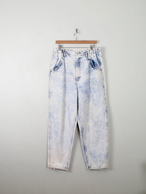 Vintage Blue Stone Wash Jeans By Lee 33W 28"L - The Harlequin
