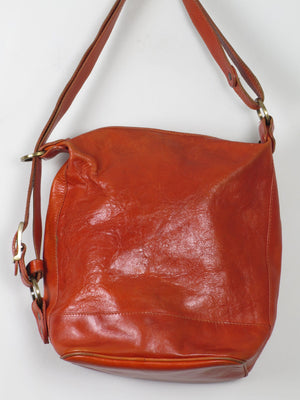 Vintage Large Tan Leather Bag Pitti Firenze - The Harlequin