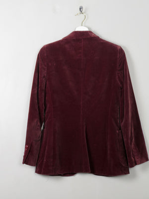 Women's 1970s Vintage Velvet jacket Dusty Dark Pink XS - The Harlequin