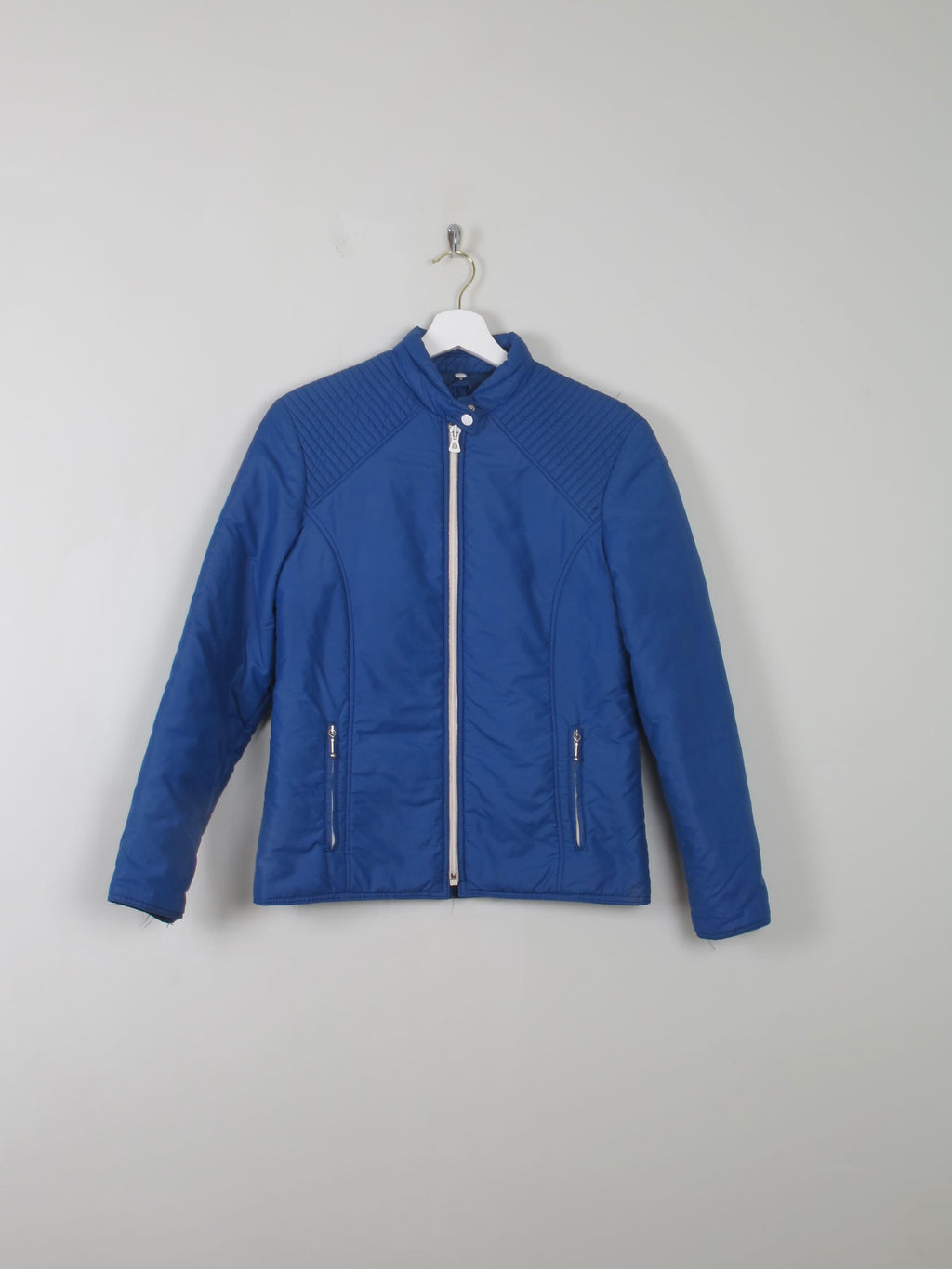 Women’s Blue Vintage Racing Style Ski Jacket S - The Harlequin