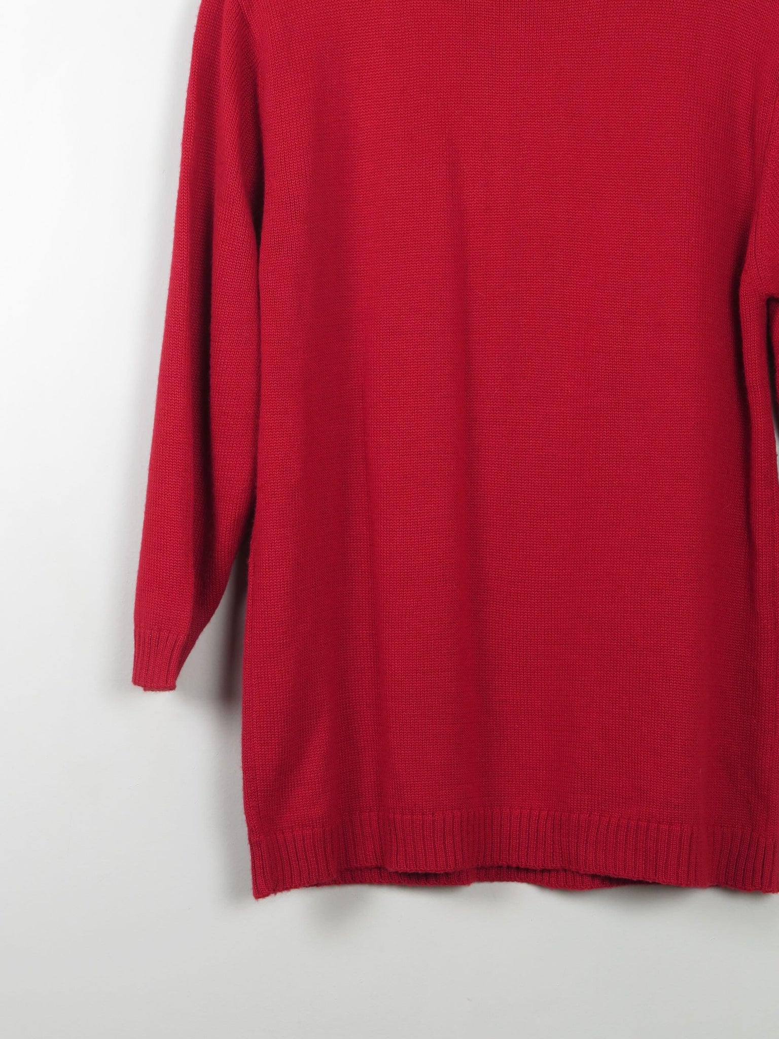 Women's Red Vintage Embroidered Jumper S - The Harlequin