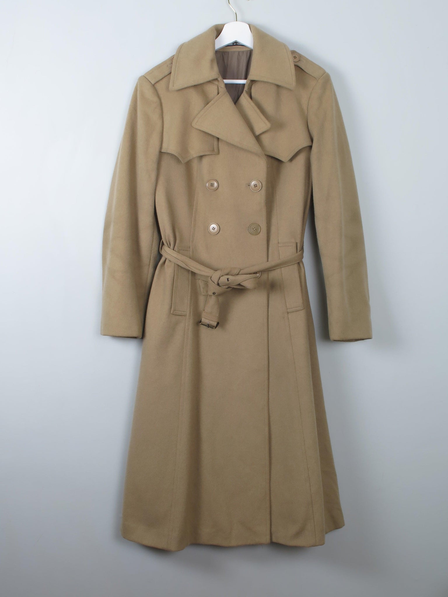 Women's Vintage Beige 70s Coat S - The Harlequin