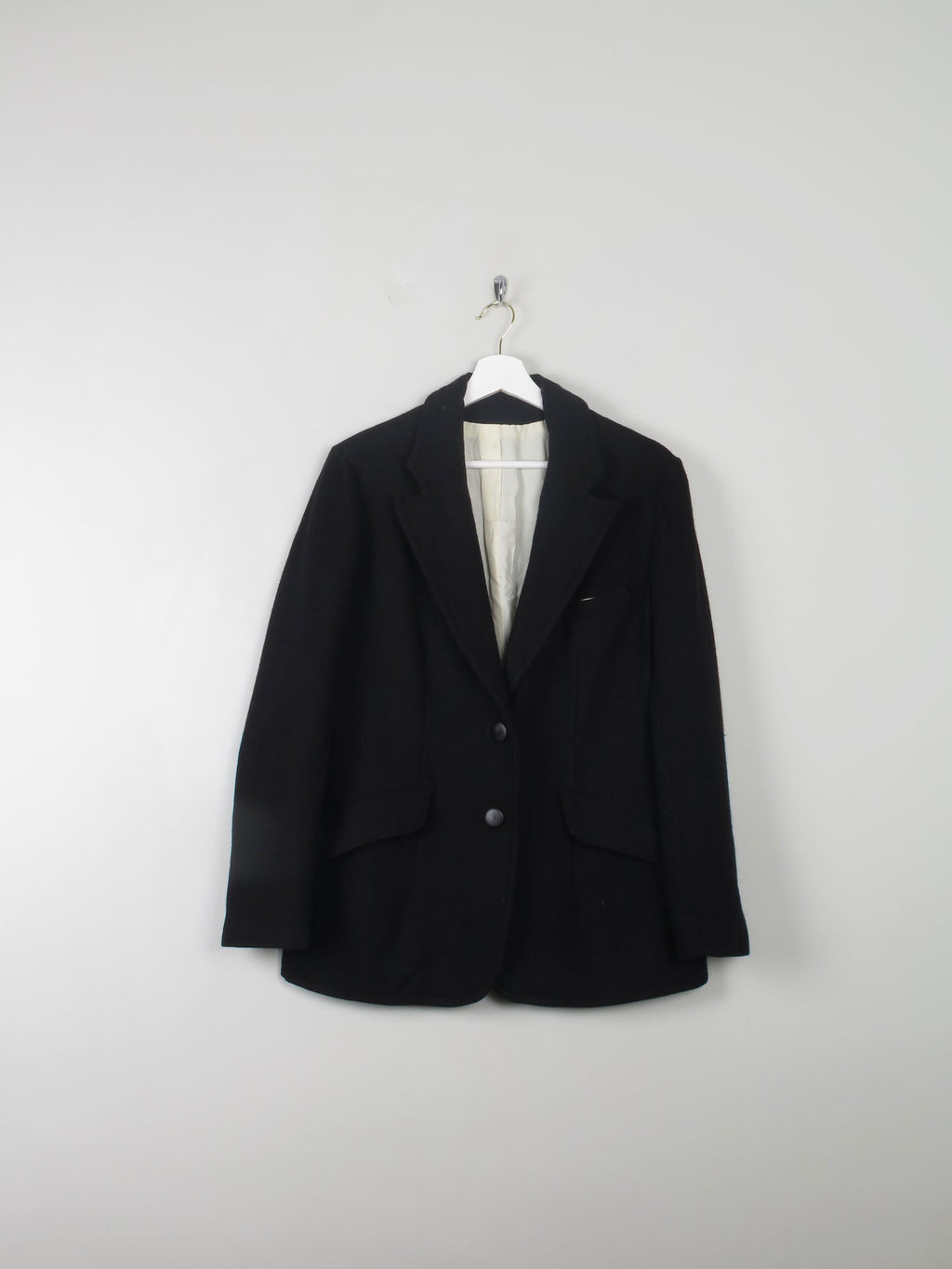 Women's Vintage Black Tweed Jacket 12 - The Harlequin
