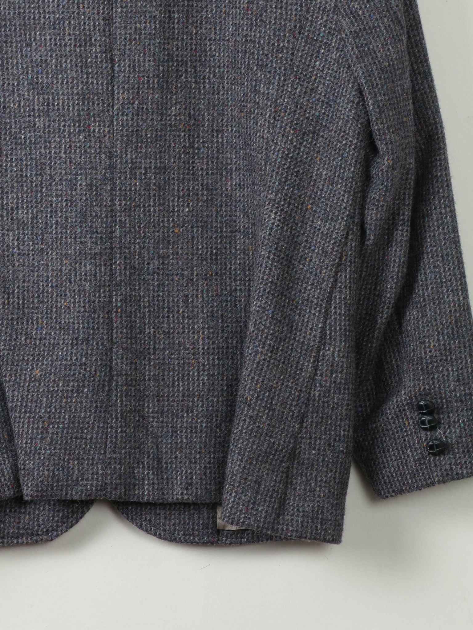 Women's Vintage Blue Tweed Jacket M - The Harlequin