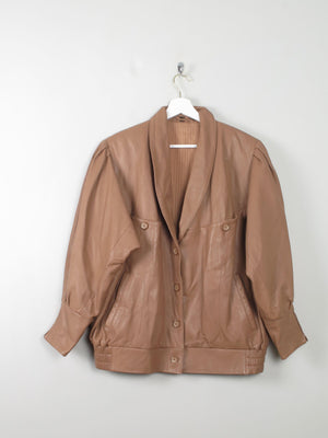 Women's Vintage Caramel Leather Jacket L - The Harlequin