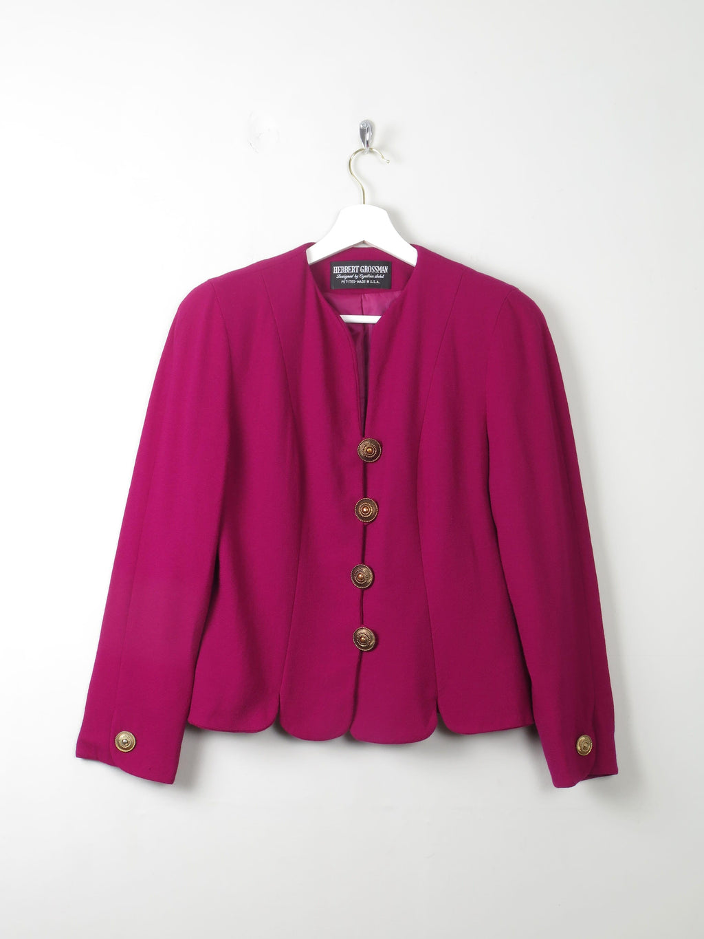 Women's Vintage Deep Pink Tailored Jacket XS Petit - The Harlequin
