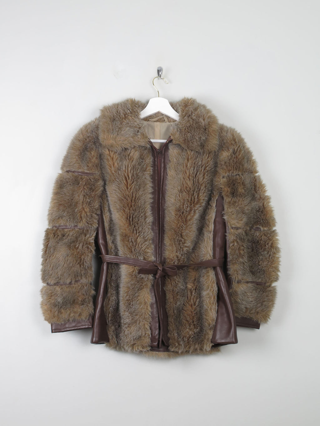 Women's Faux Fur 1970s Jacket S/M - The Harlequin