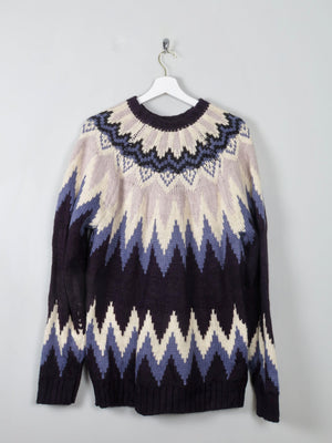 Women's Vintage Nordic Style Jumper L/XL - The Harlequin