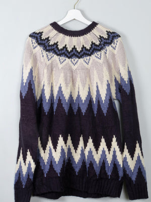 Women's Vintage Nordic Style Jumper L/XL - The Harlequin