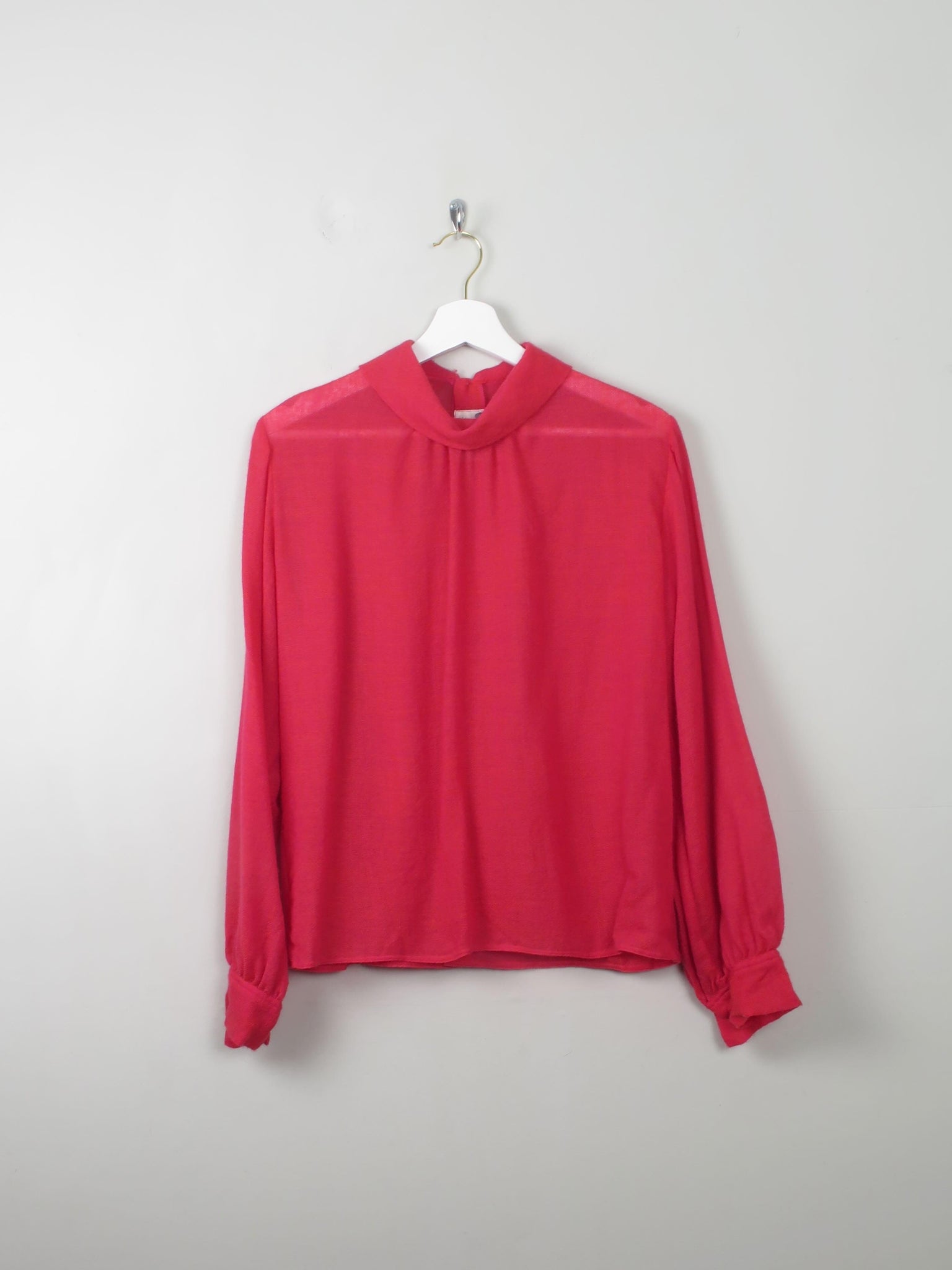Women's Pink/Red Donald Davies Blouse M - The Harlequin