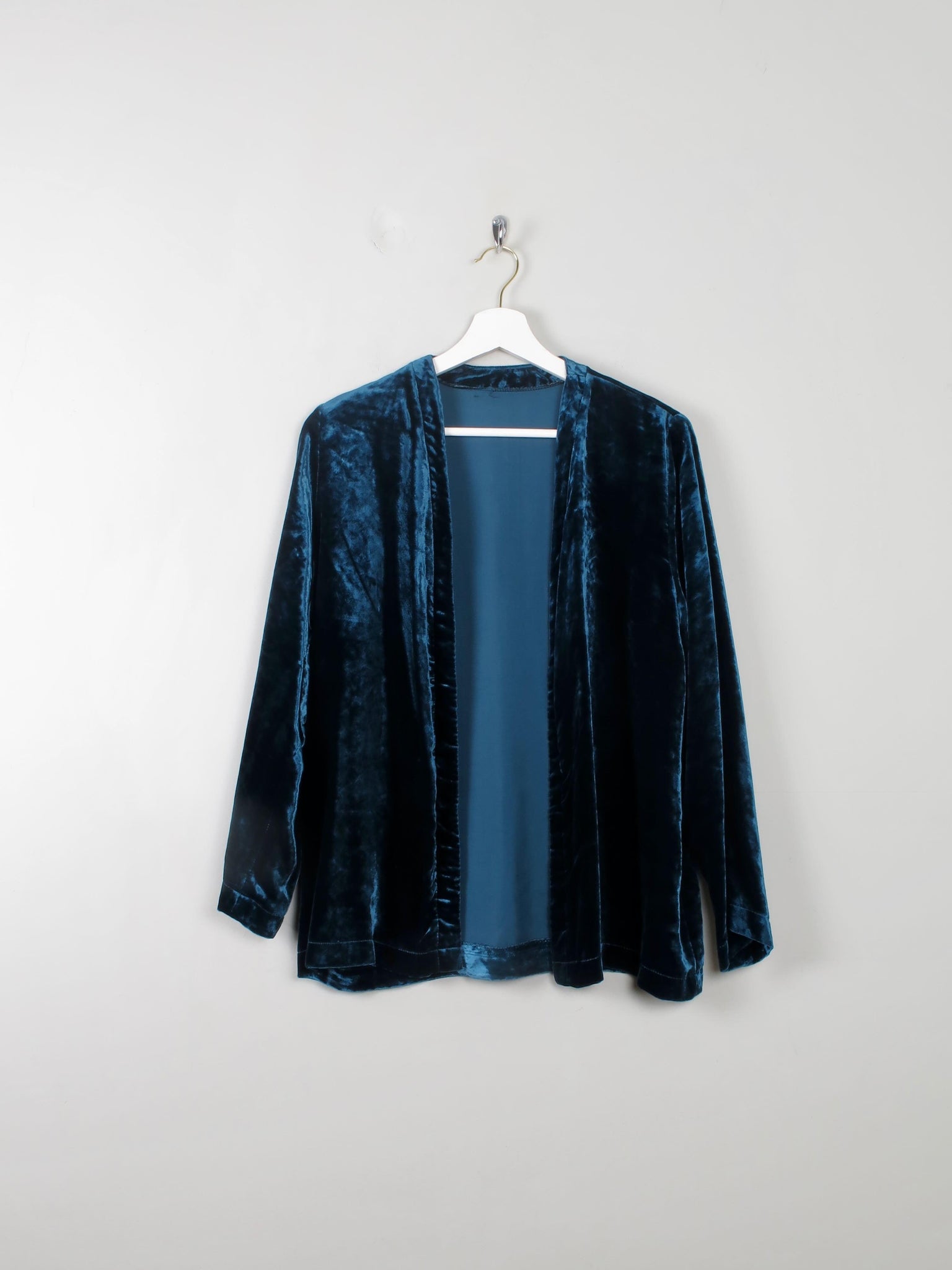 Women's Vintage Velvet Suit Petrol Blue XS/S - The Harlequin