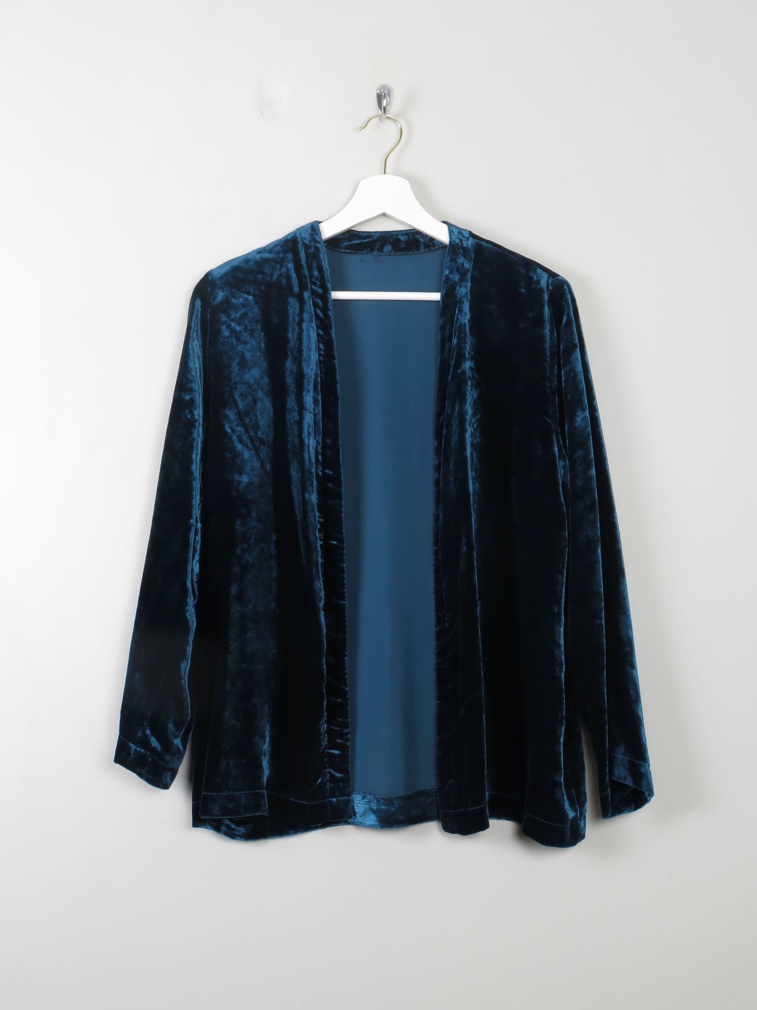 Women's Vintage Velvet Suit Petrol Blue XS/S - The Harlequin