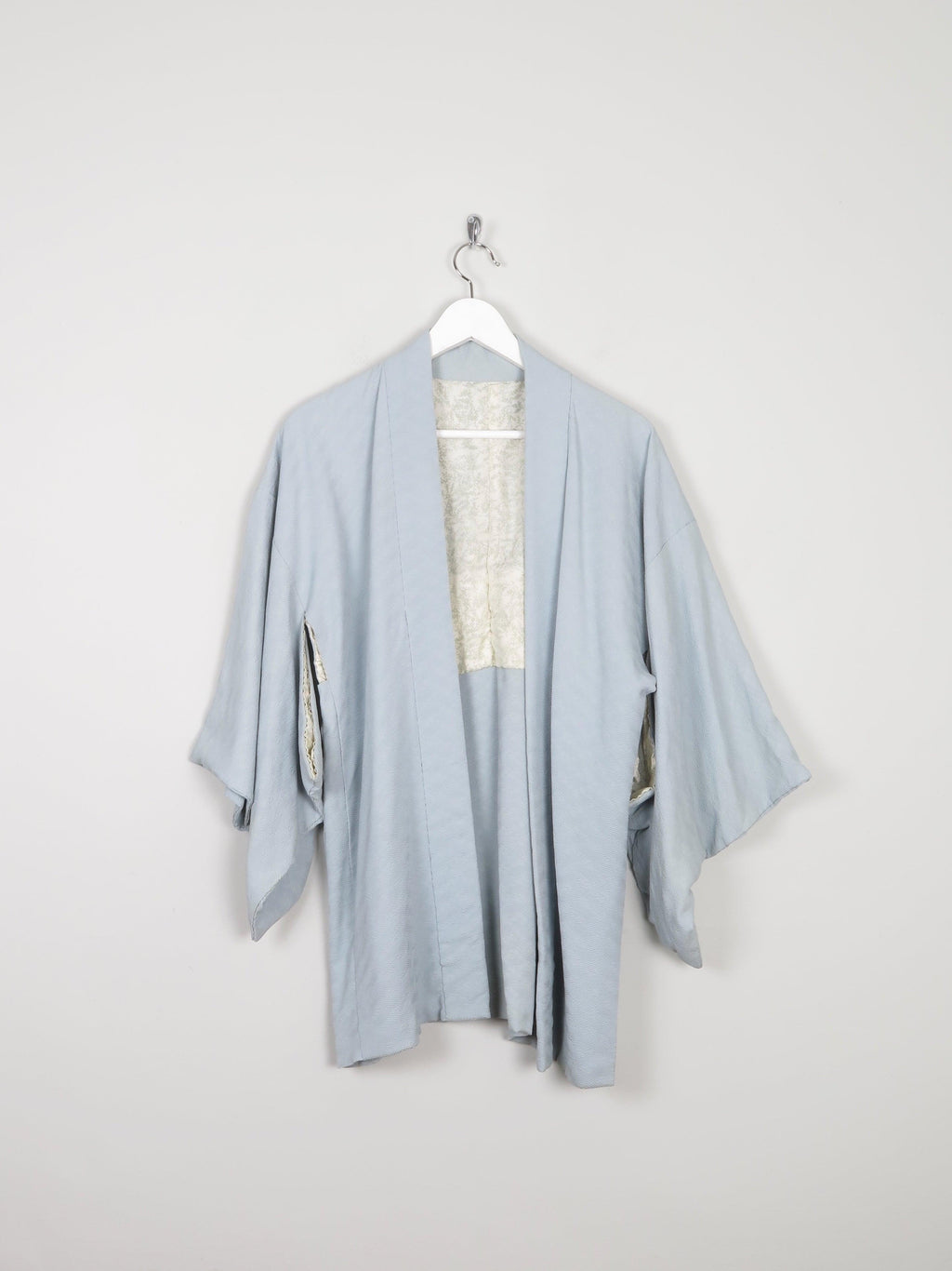 Blue Silk Vintage Kimono S/M - The Harlequin