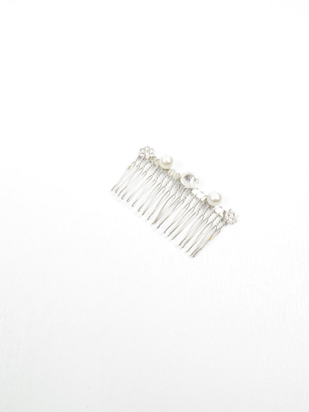 Diamanté /Pearl & Silver Hair Comb - The Harlequin