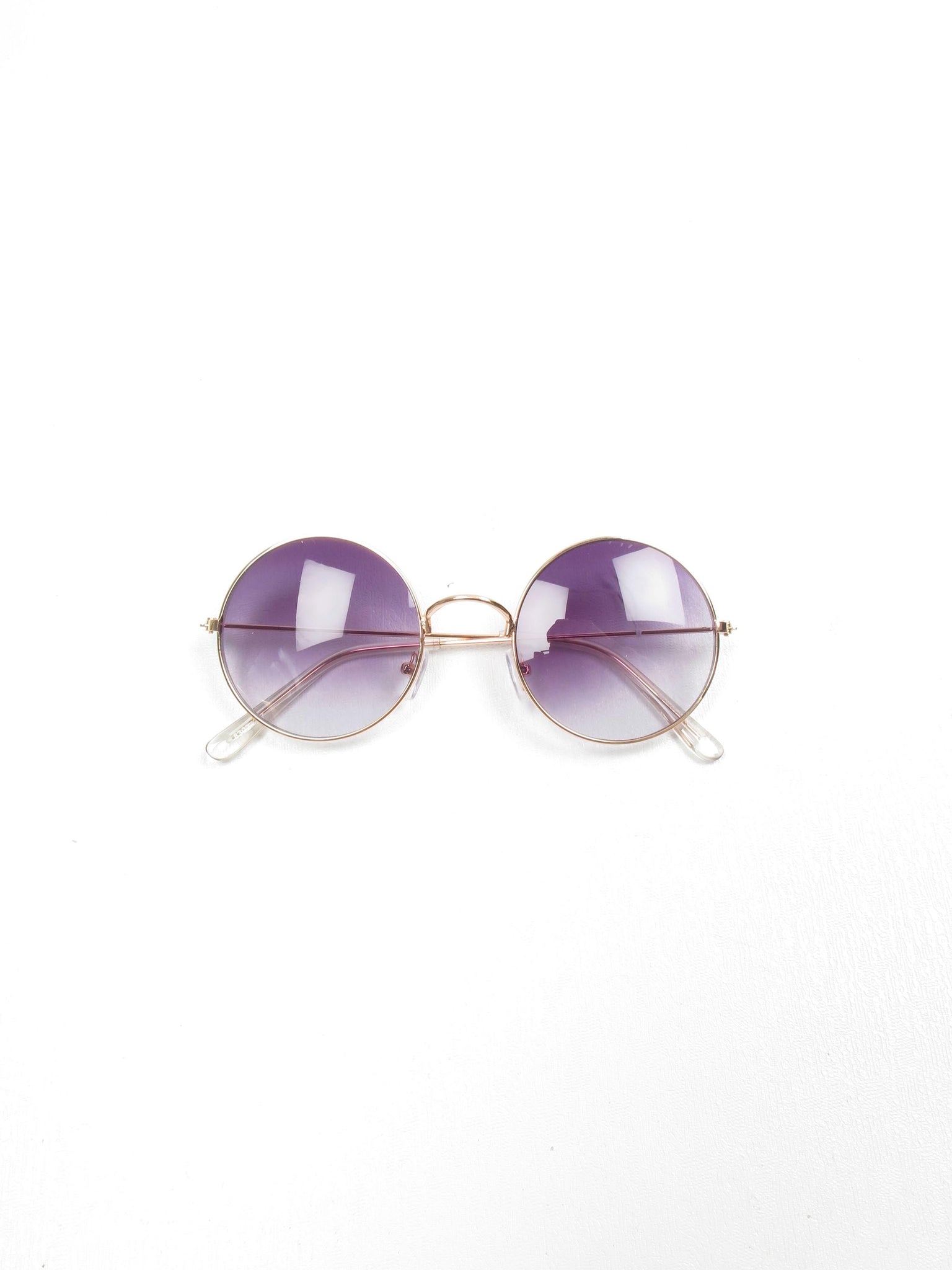 Lennon Style Round Sunglasses with Brown ,Purple,Pink Lenses (Medium) - The Harlequin
