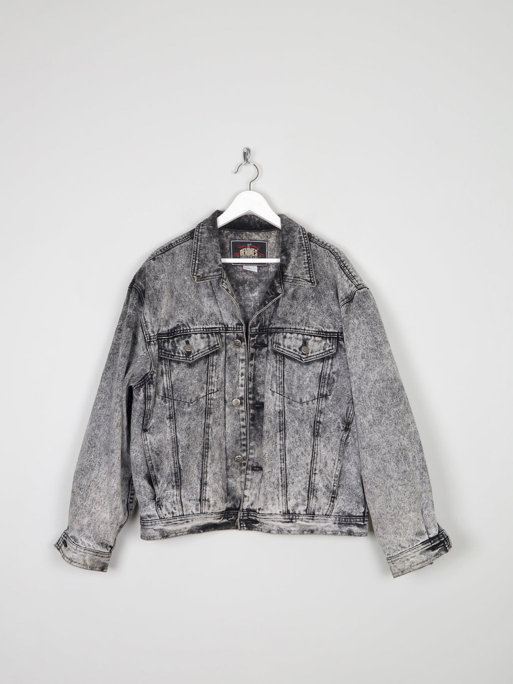 Women’s 1980s Vintage  Grey Denim Jacket With Lining  M - The Harlequin