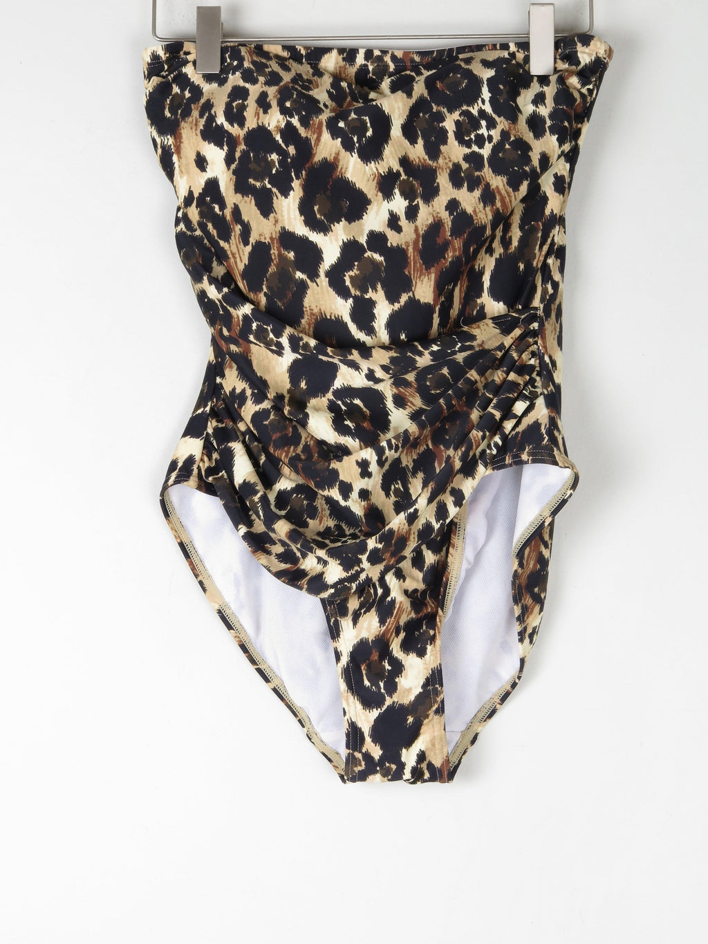 Women’s Vintage Leopard Print Strapless Swimsuit 8/10 Approx - The Harlequin