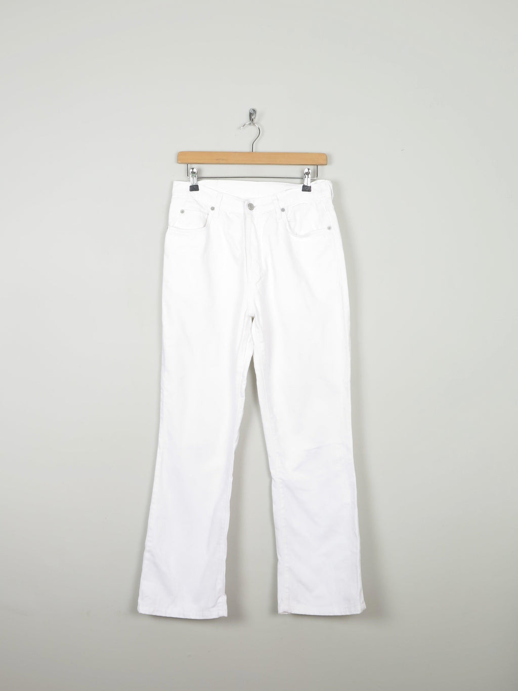 Women's White Vintage Boot Cut Jeans 31"30L 10/12 - The Harlequin