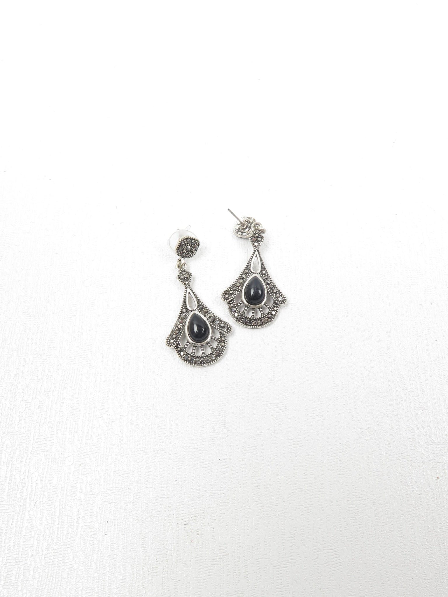 1920's Style Marcasite Drop Earrings New - The Harlequin