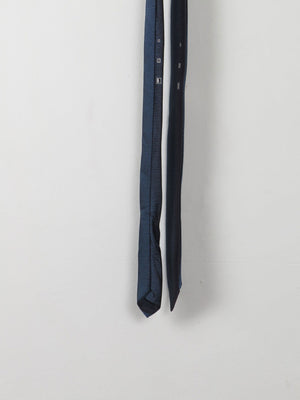 1950s Vintage Blue & Black Tie - The Harlequin