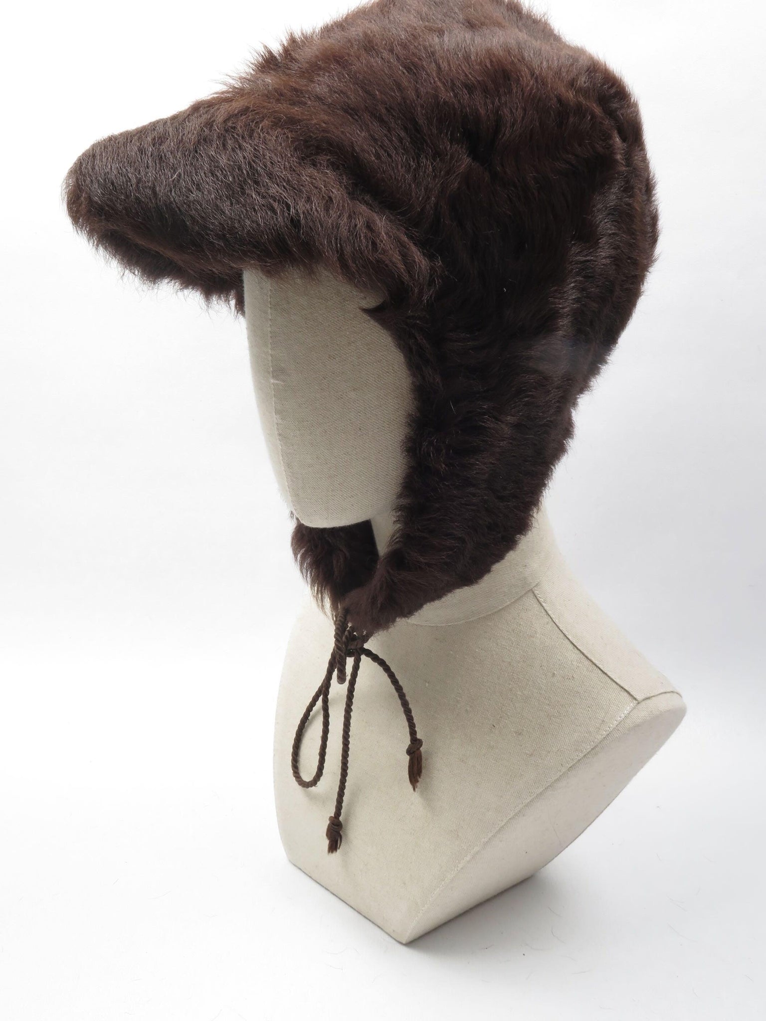 1960s Sheepskin Trapper Style Hat - The Harlequin