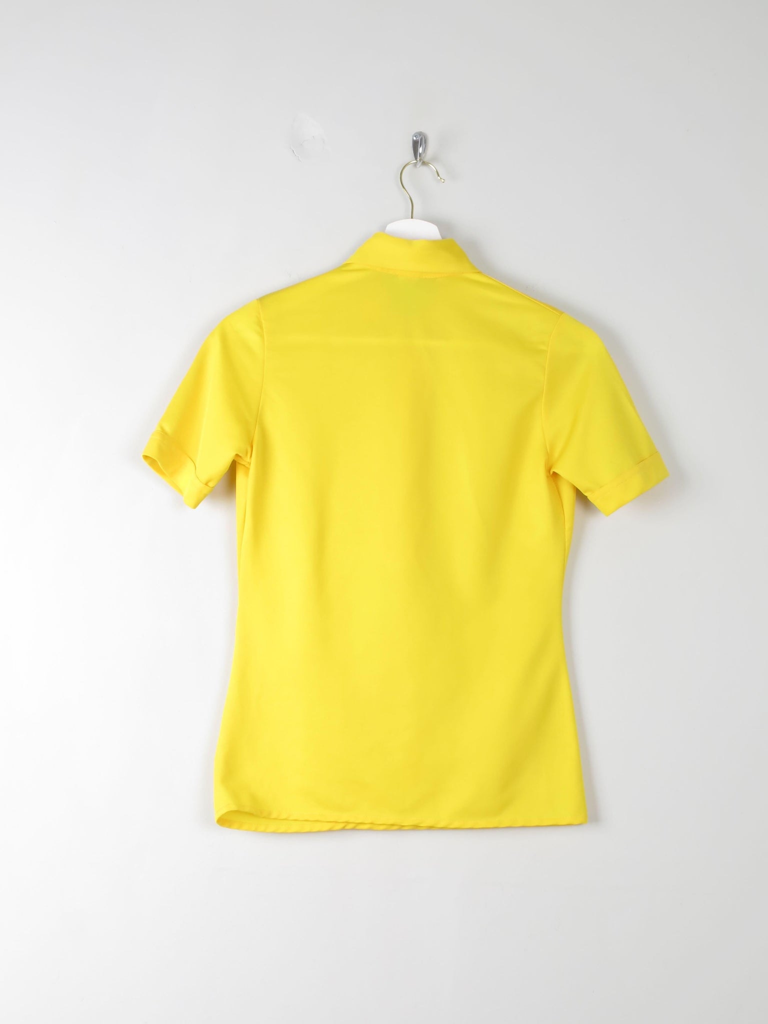 1970s Vintage Yellow Top With a Collar XS - The Harlequin
