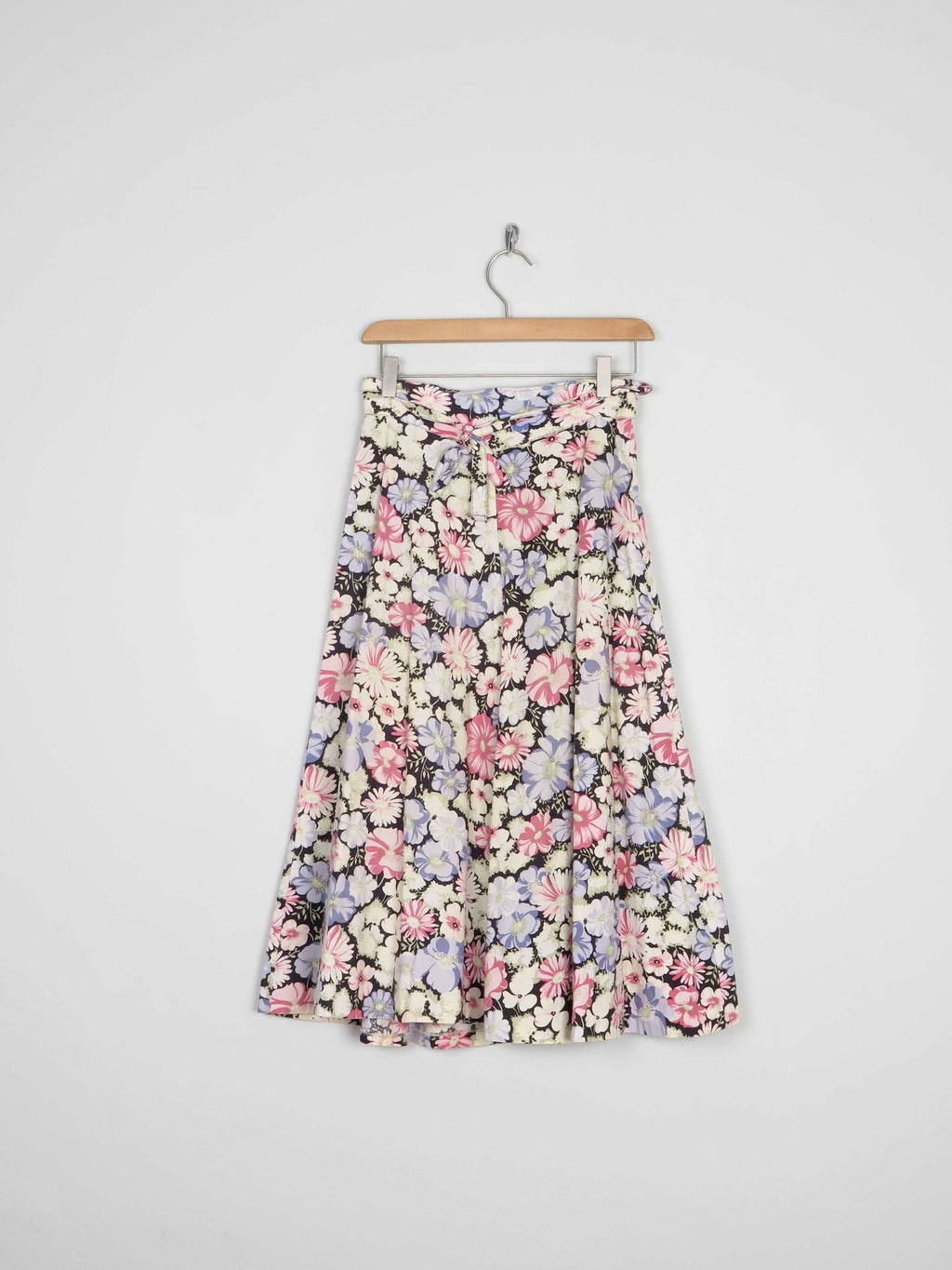 1970s Vintage Botanical Print Flared Skirt 26/27" XS - The Harlequin