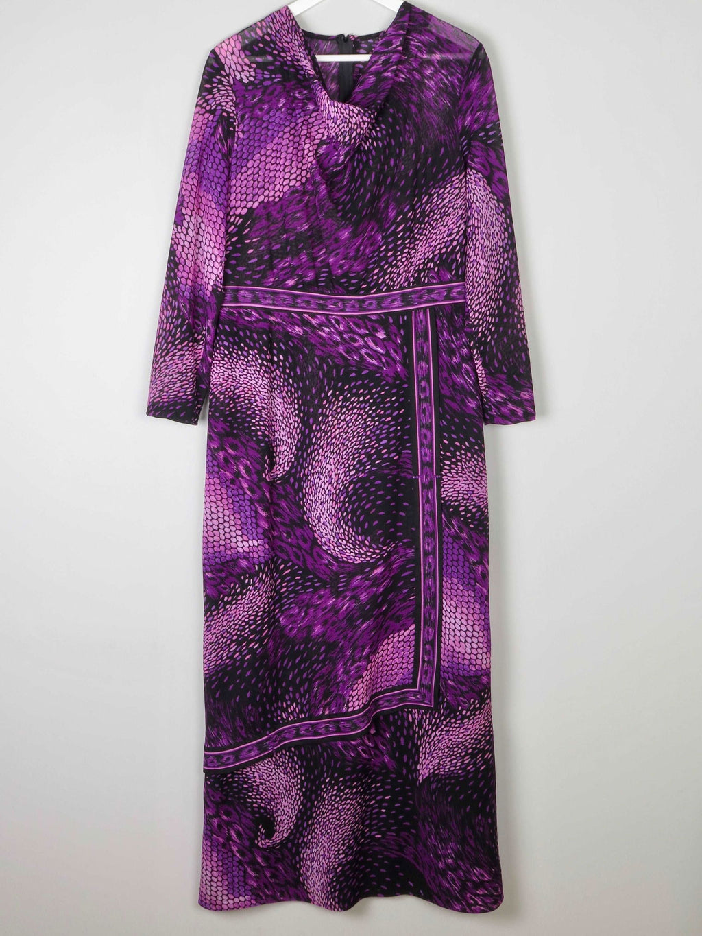 1970s Vintage Purple Maxi Dress 12/14 - The Harlequin