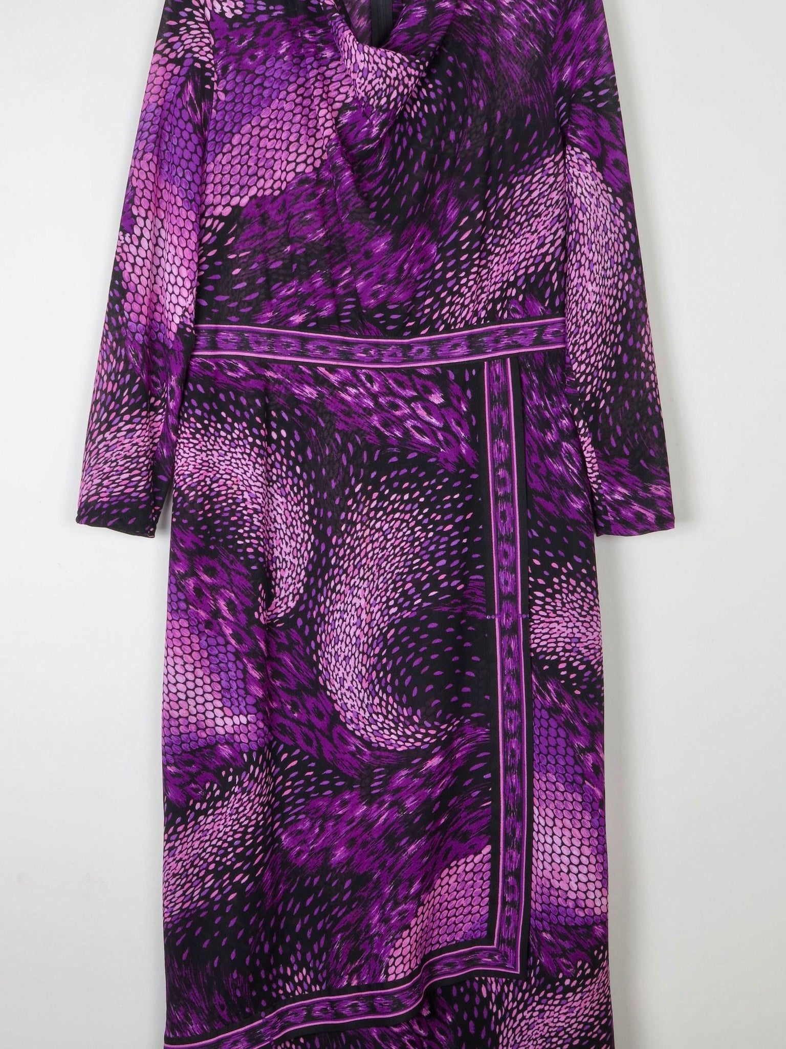 1970s Vintage Purple Maxi Dress 12/14 - The Harlequin