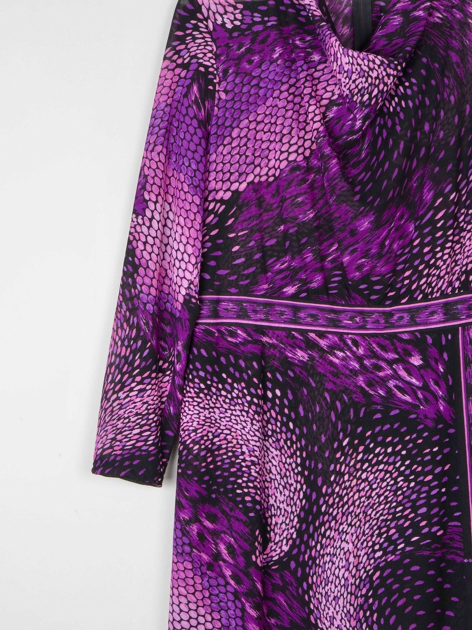 1970s Vintage Purple Maxi Dress 12/14 - The Harlequin