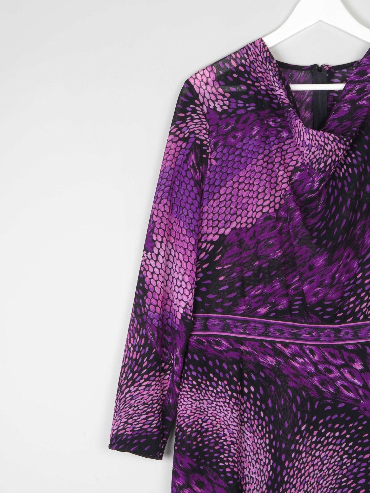 1970s Vintage Purple Maxi Dress 12/14 - The Harlequin