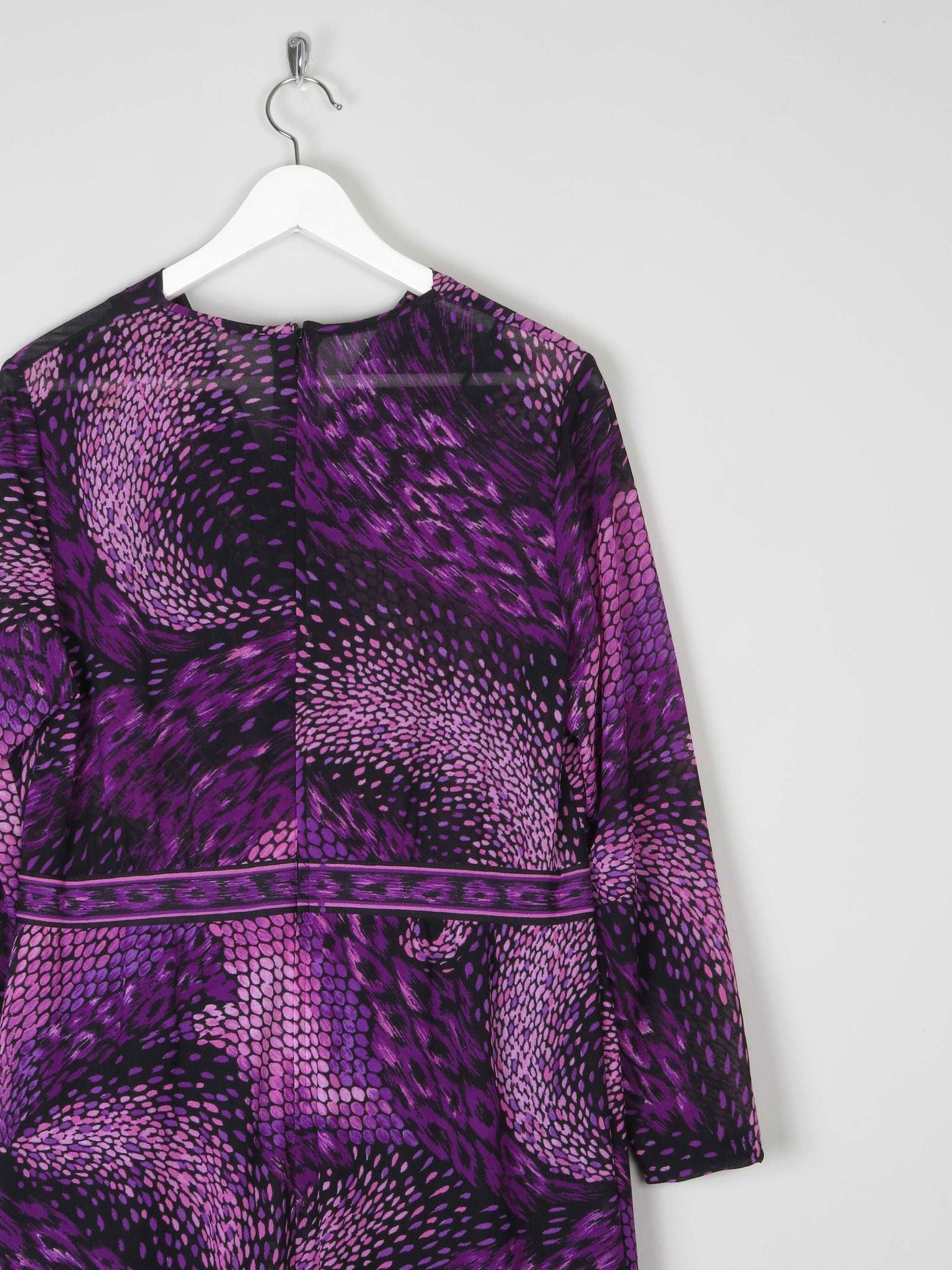 1970s Vintage Purple Maxi Dress 12/14 - The Harlequin
