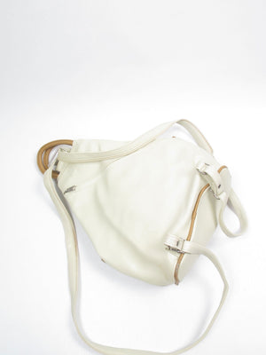 1980s Vintage Backpack Bag Cream - The Harlequin