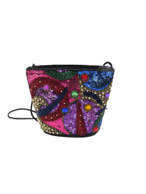 Vintage Colourful 80s Beaded & Sequin Bag