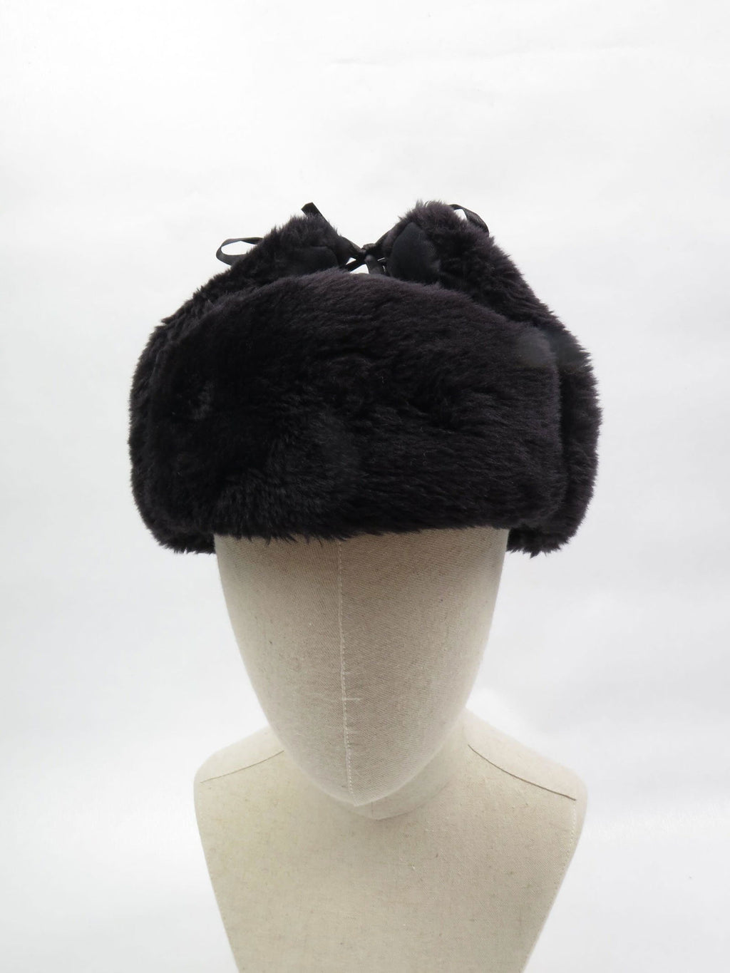 Black Cotton Trapper Hat New - The Harlequin