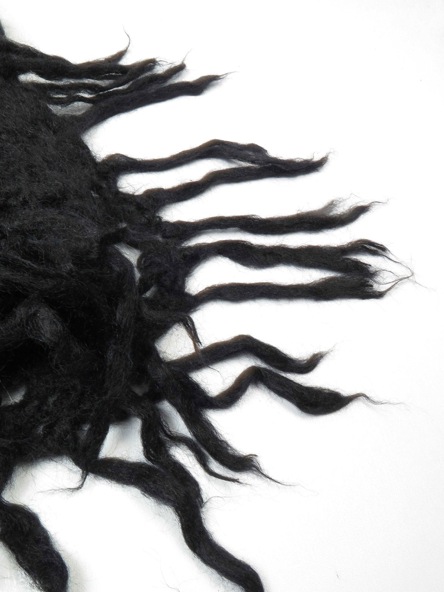 Black Crochet Vintage Shawl/Scarf - The Harlequin